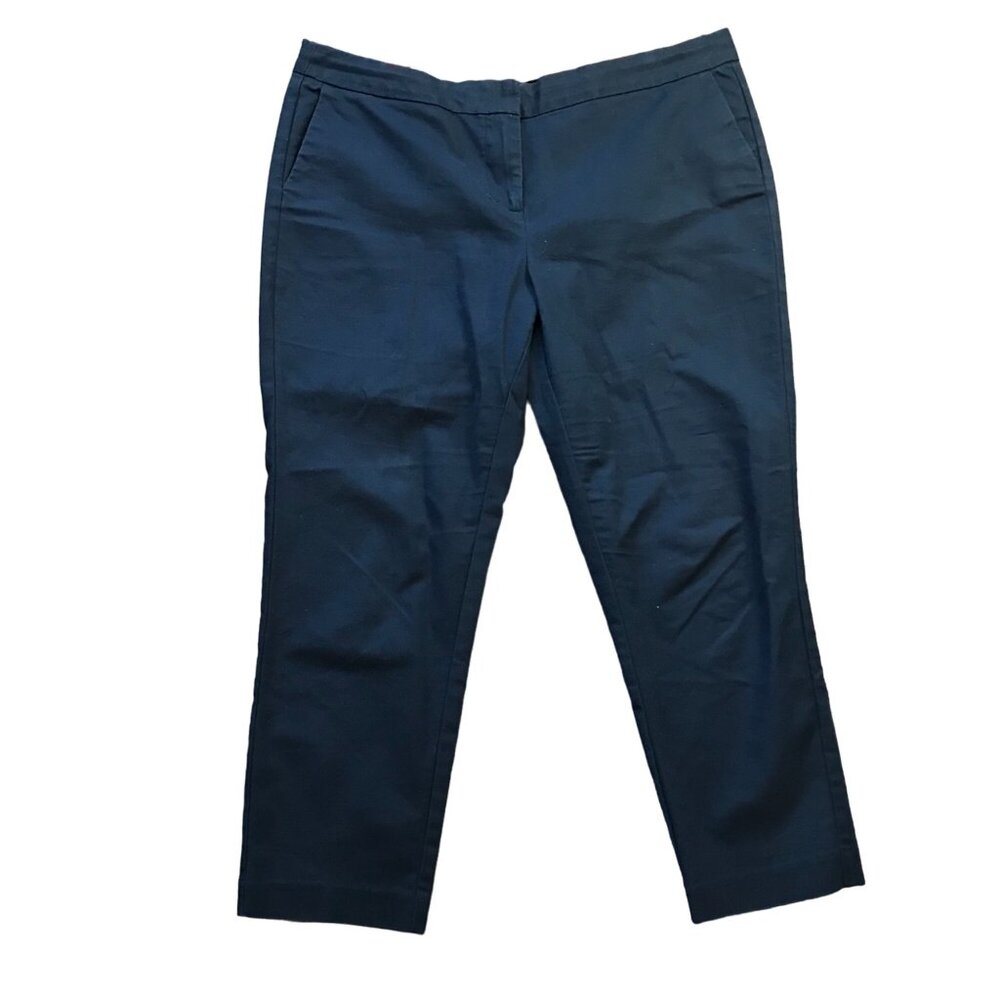 Boden Capri Dress‎ Pants Navy Trousers Women's Size 12R Cropped Workwear Cotton